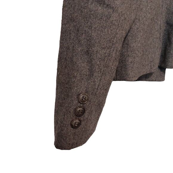 Sasson Paris New York Gray Polyester Wool Open Women's Blazer Jacket Vtg Sz 8/9 - Picture 6 of 10